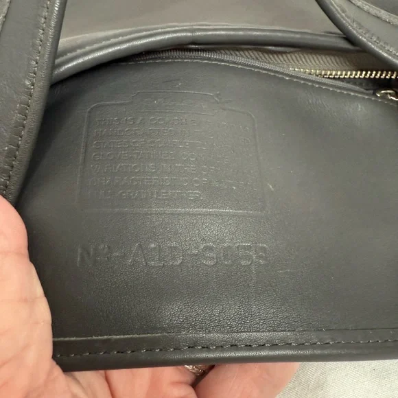 Vintage Coach 9059 RARE GRAY shoulder bag hobo shoulder bag nickel hardware - Picture 10 of 10